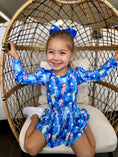 Load image into Gallery viewer, So Stinging Cute (Jellyfish) Long Sleeve Bodysuit Twirl Dress
