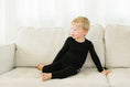 Load image into Gallery viewer, Midnight (Black) Ribbed Long Sleeve PJ's
