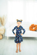 Load image into Gallery viewer, Santa’s Treats Long Sleeve Big Kid Twirl Dress
