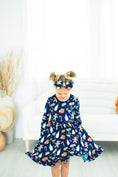 Load image into Gallery viewer, Santa’s Treats Long Sleeve Big Kid Twirl Dress
