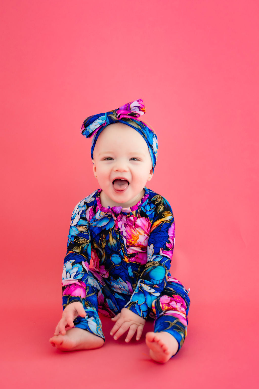 Neon Blooms Romper