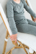 Load image into Gallery viewer, Heather (Gray) Ribbed Long Sleeve PJ's
