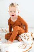 Load image into Gallery viewer, Rust (Orange) Ribbed Long Sleeve PJ's
