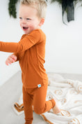 Load image into Gallery viewer, Rust (Orange) Ribbed Long Sleeve PJ's
