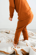 Load image into Gallery viewer, Rust (Orange) Ribbed Long Sleeve PJ's
