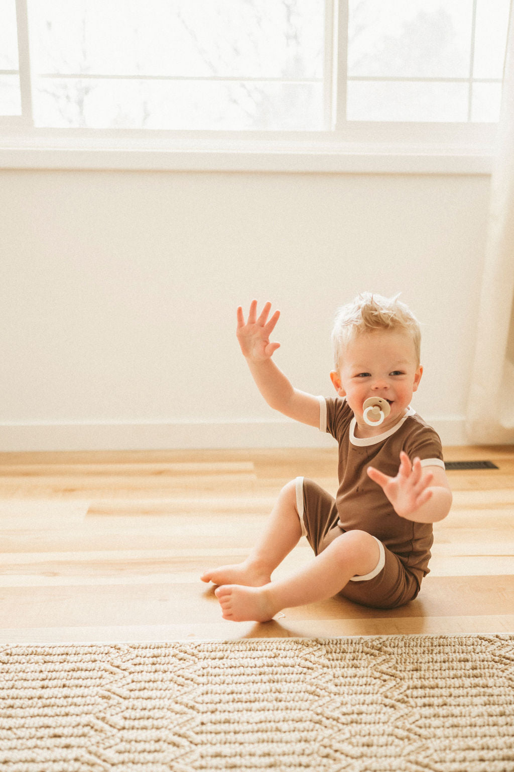 Hot Cocoa (Brown) Ribbed Short Set