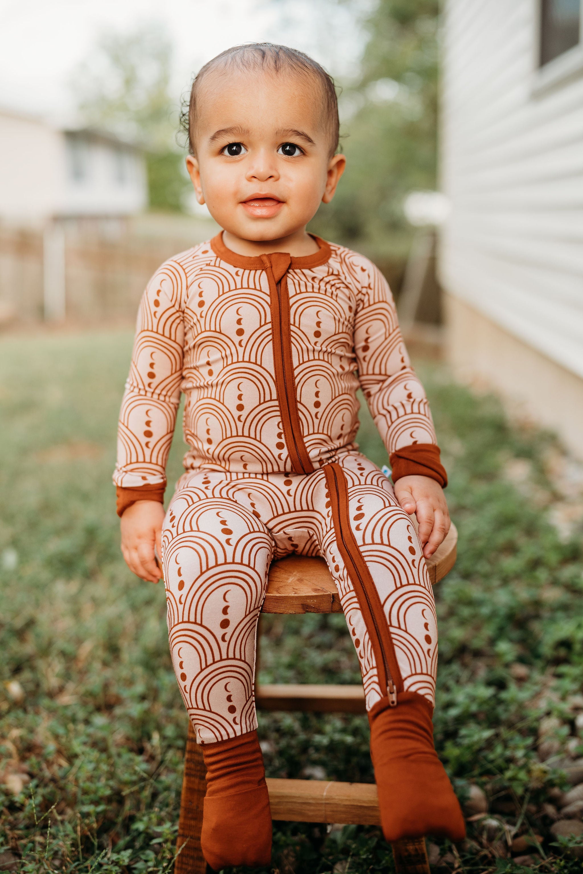 Copper Crescents Romper