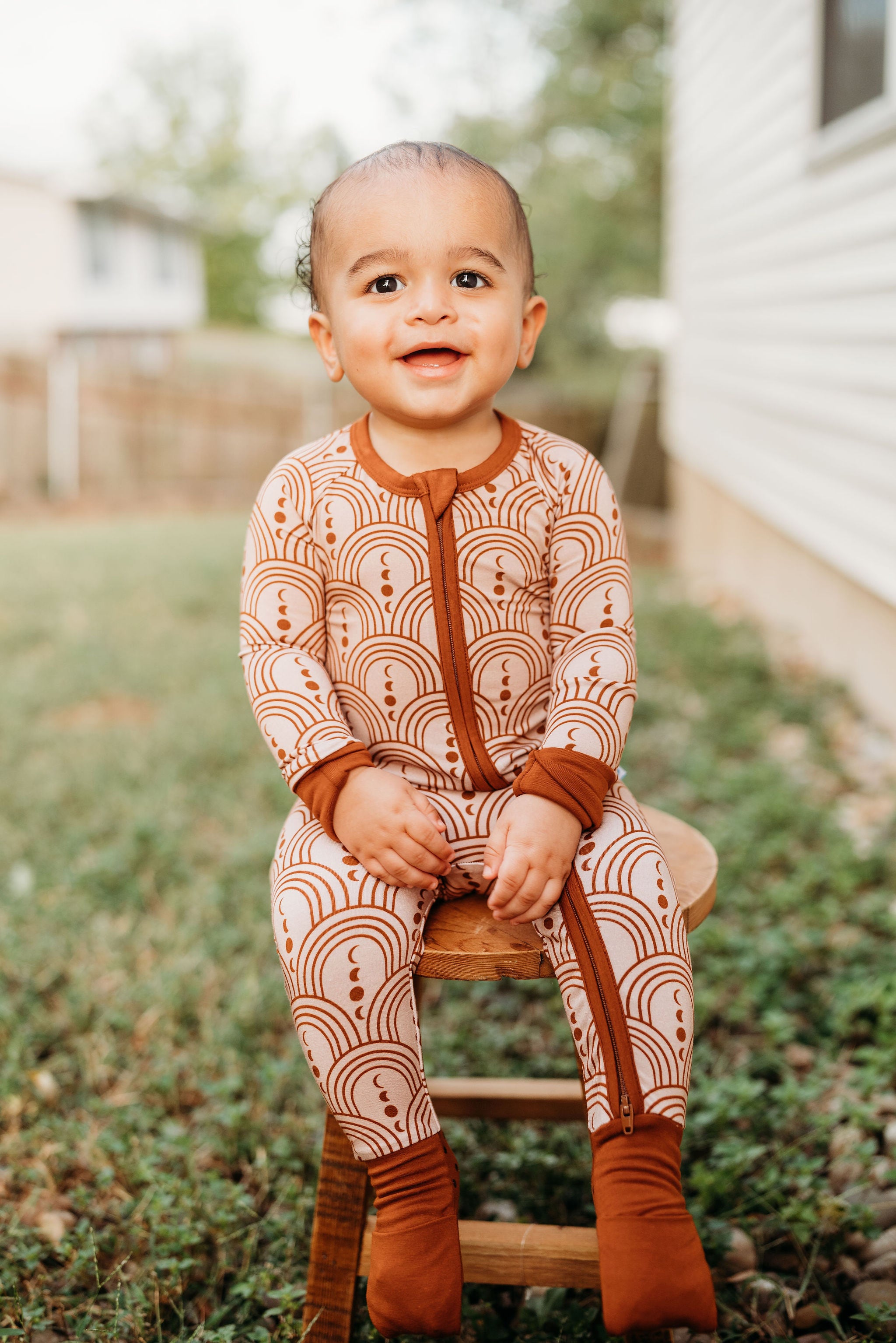 Copper Crescents Romper