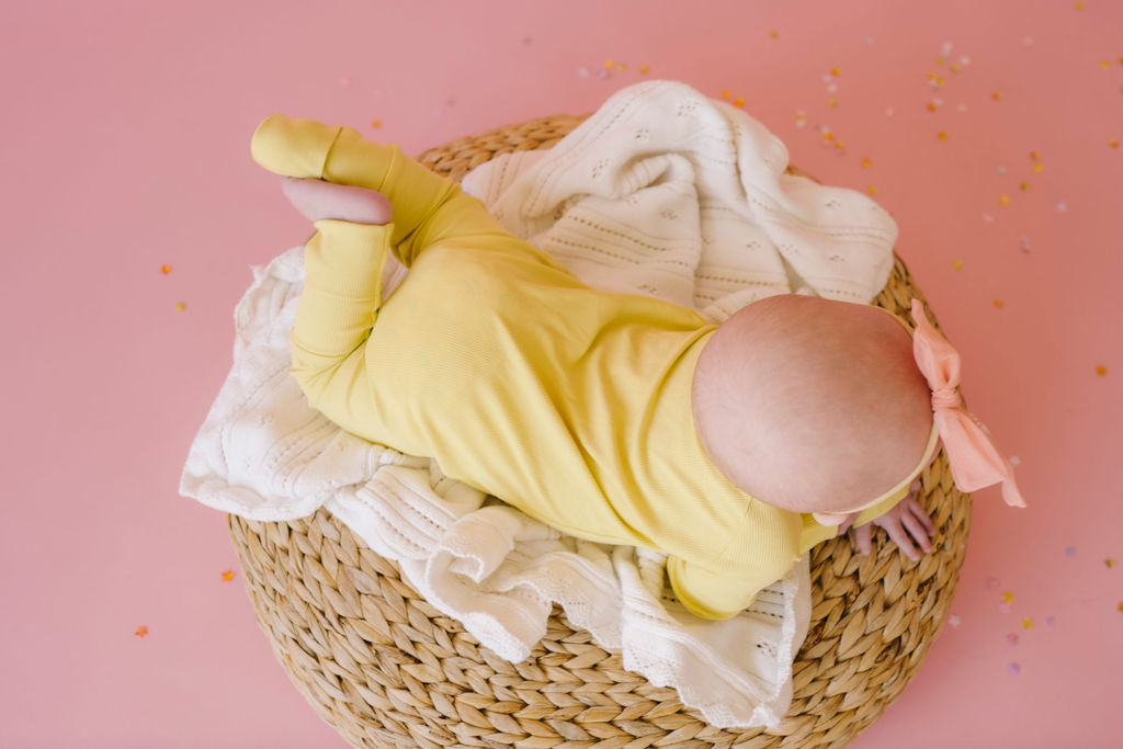 Lemon Meringue (Yellow) Ribbed Romper