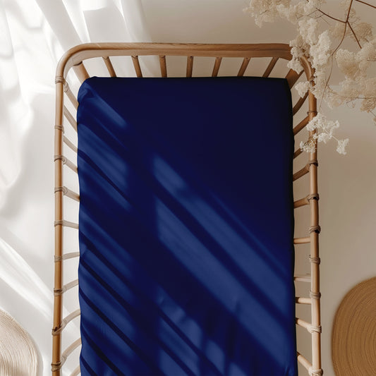 Royal Blue Crib Sheet