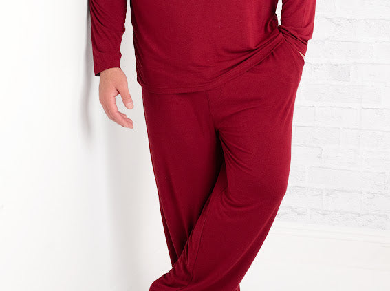 Burgundy Men's PJ Pants