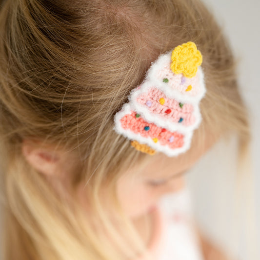 Crochet Christmas Tree Hair Clips