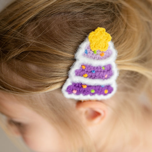 Crochet Christmas Tree Hair Clips