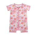 Load image into Gallery viewer, Powerful in Pink (Flower) Short Sleeve Romper
