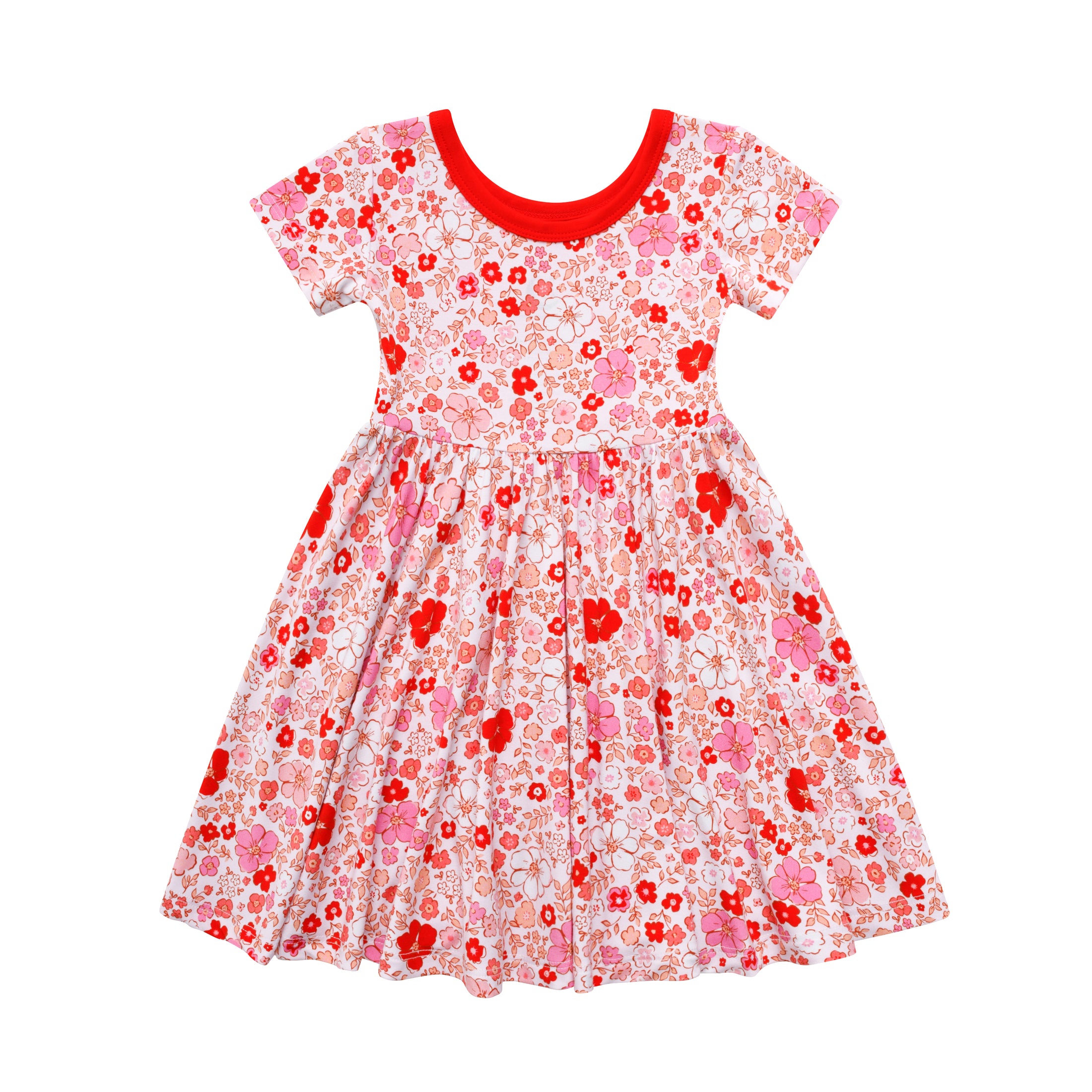 Florever Your Baby Short Sleeve Big Kid Twirl Dress