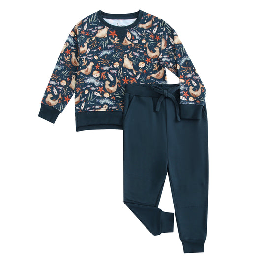 Waves & Whiskers Kids Jogger Set