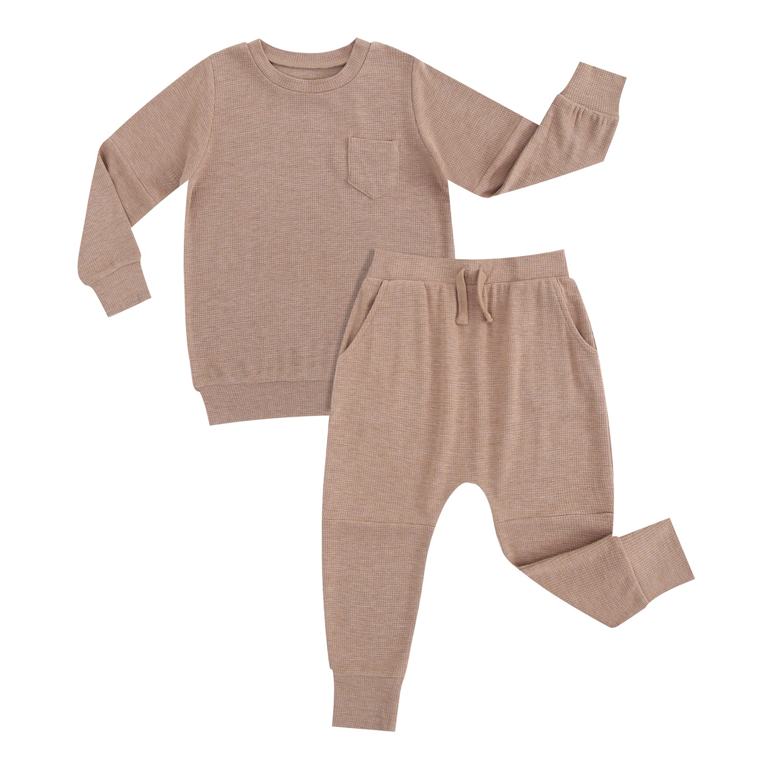 Bamboo Waffle Kids' Jogger Set (Mislabeled Discount)-Line Dry Only