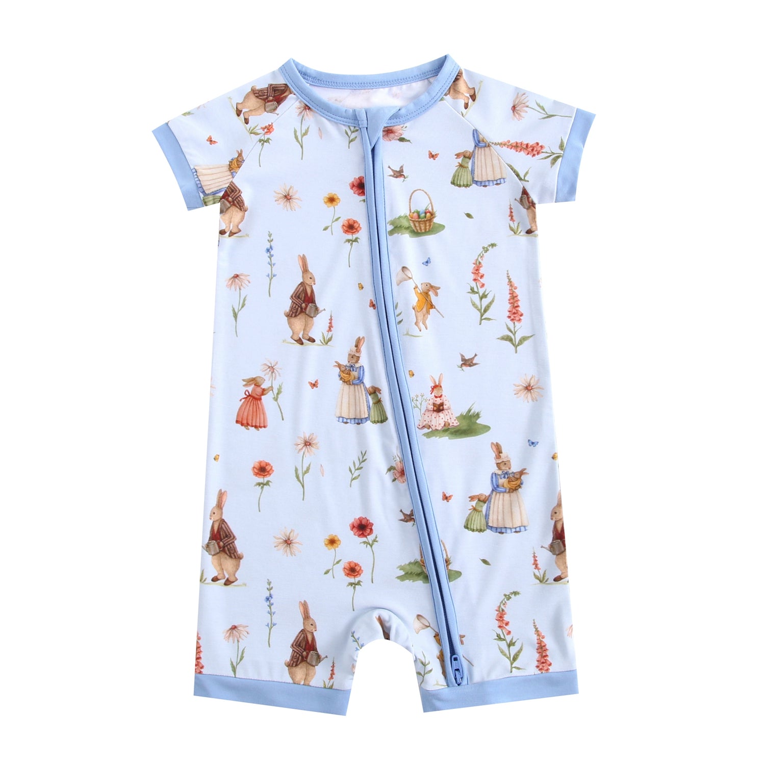 Don’t Worry, Be Hoppy ( Rabbit ) Short Sleeve Romper