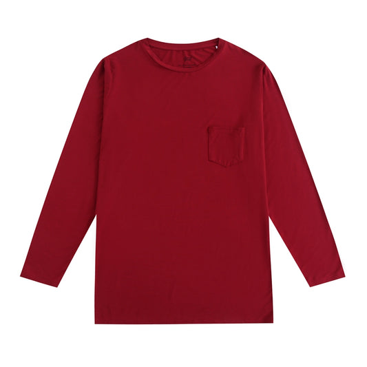 Burgundy Men's Long Sleeve Shirt