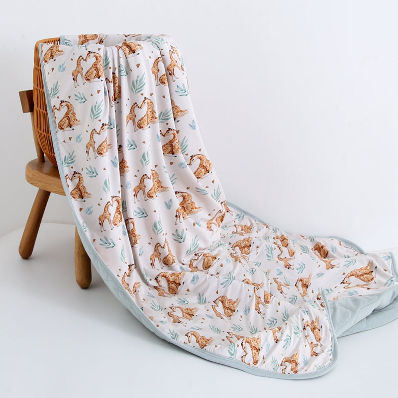 Mother's Love (Giraffe) Adult Quilted Blanket