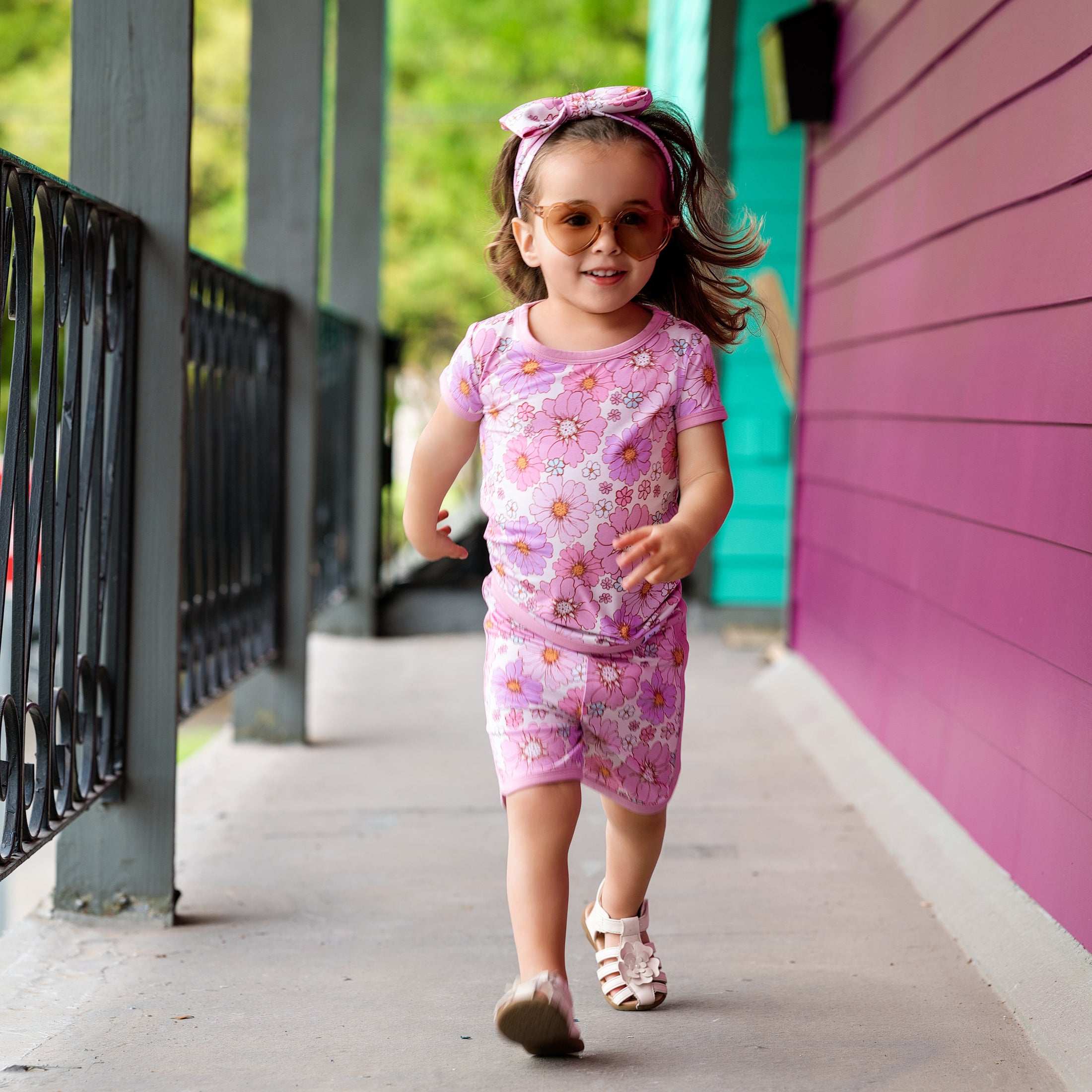 Powerful in Pink (Flower) Short Set