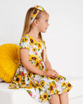 Load image into Gallery viewer, Suns and Roses (Sunflowers) Short Sleeve Big Kid Twirl Dress
