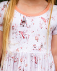 Load image into Gallery viewer, Once Upon a Castle (Unicorn) Short Sleeve Big Kid Twirl Dress
