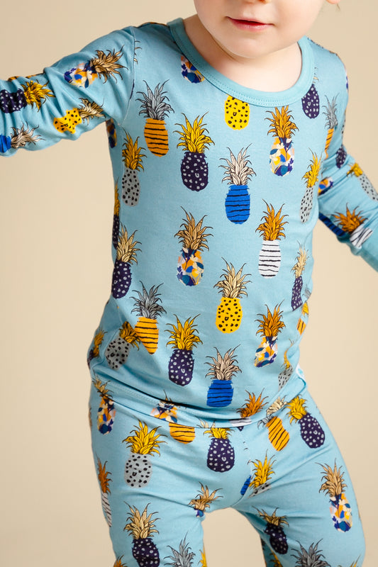 Caught In The Rain (Pineapple) Long Sleeve PJ's