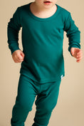 Load image into Gallery viewer, The Real Teal Ribbed Long Sleeve PJ's
