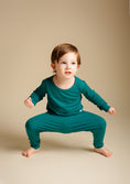 Load image into Gallery viewer, The Real Teal Ribbed Long Sleeve PJ's
