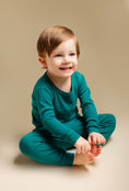 Load image into Gallery viewer, The Real Teal Ribbed Long Sleeve PJ's
