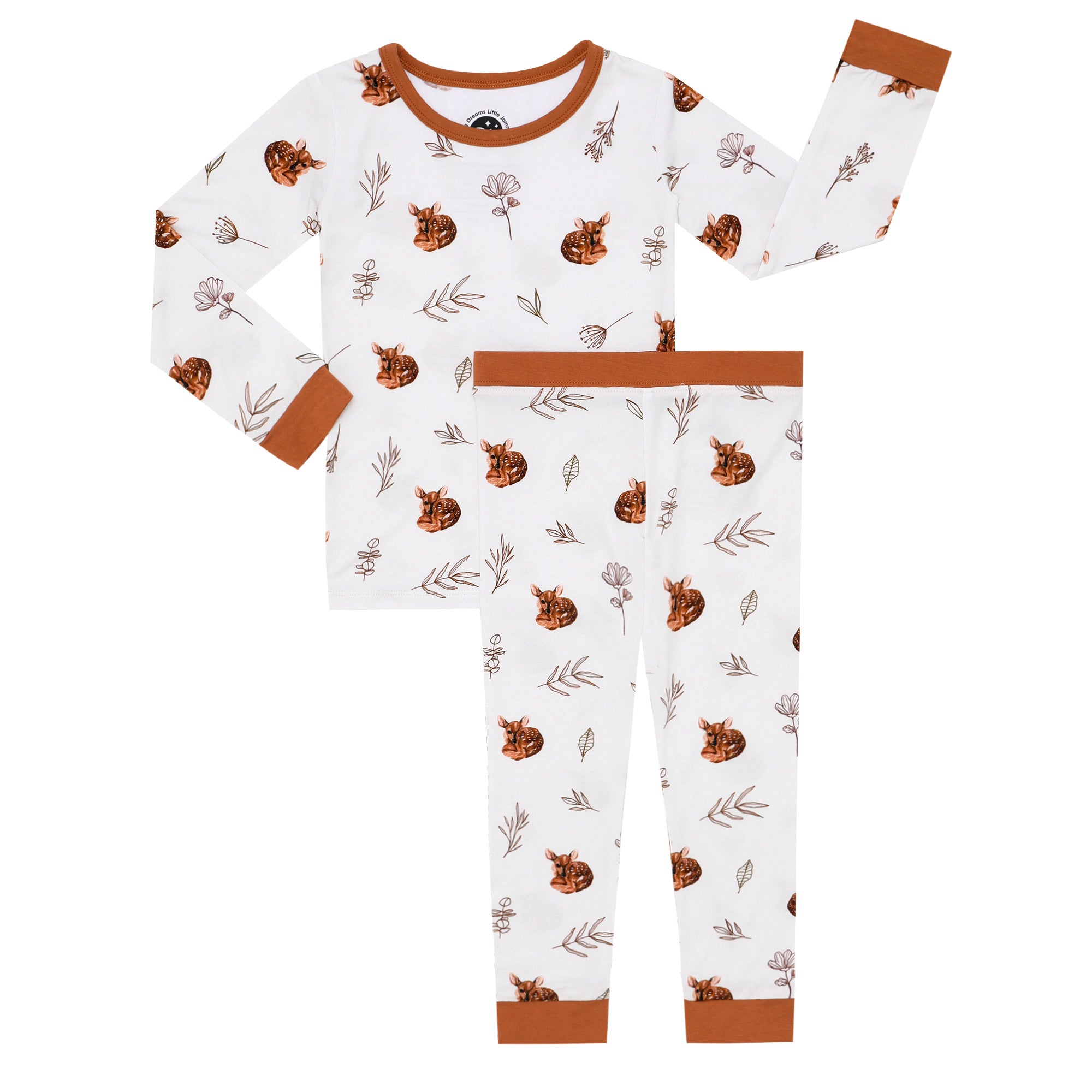 Deerly Beloved Long Sleeve PJ's (irregular bottoms) 6Y & 7Y