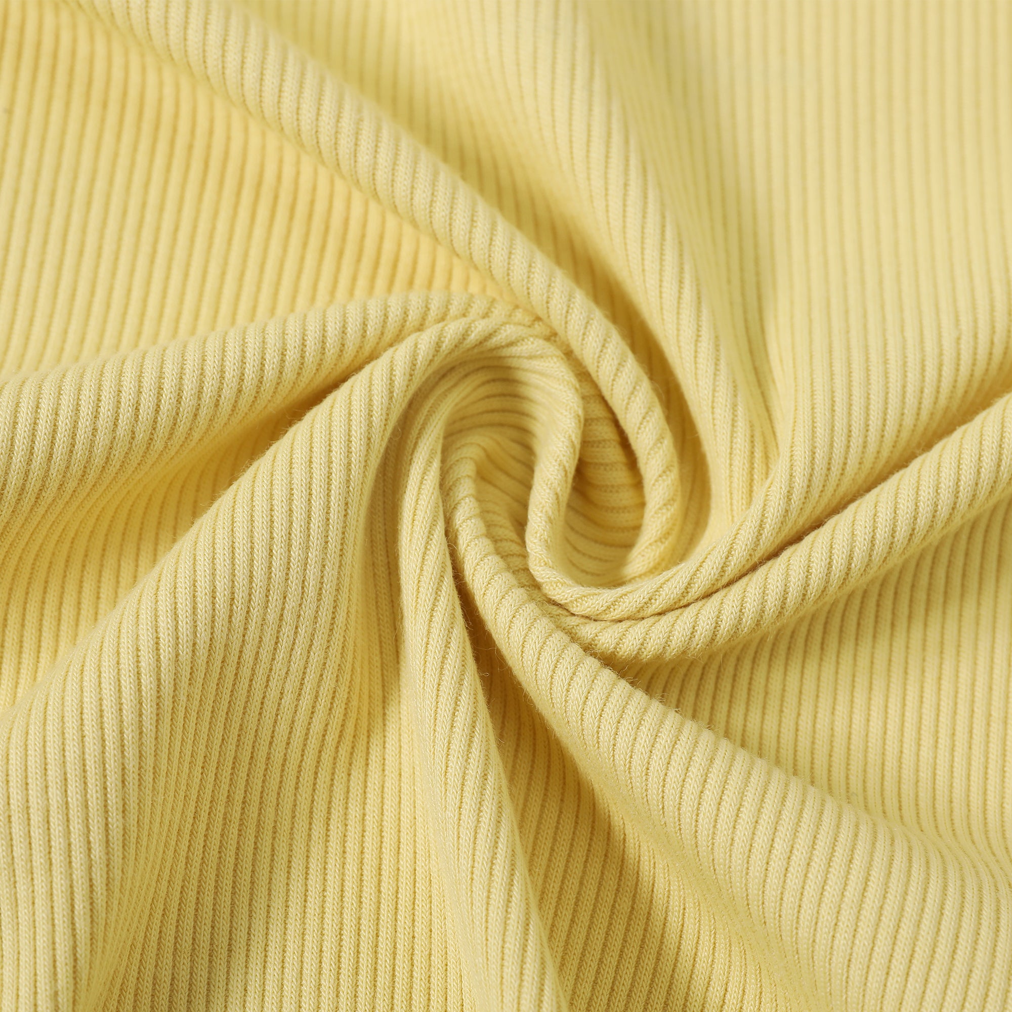 Lemon Meringue (Yellow) Ribbed Romper